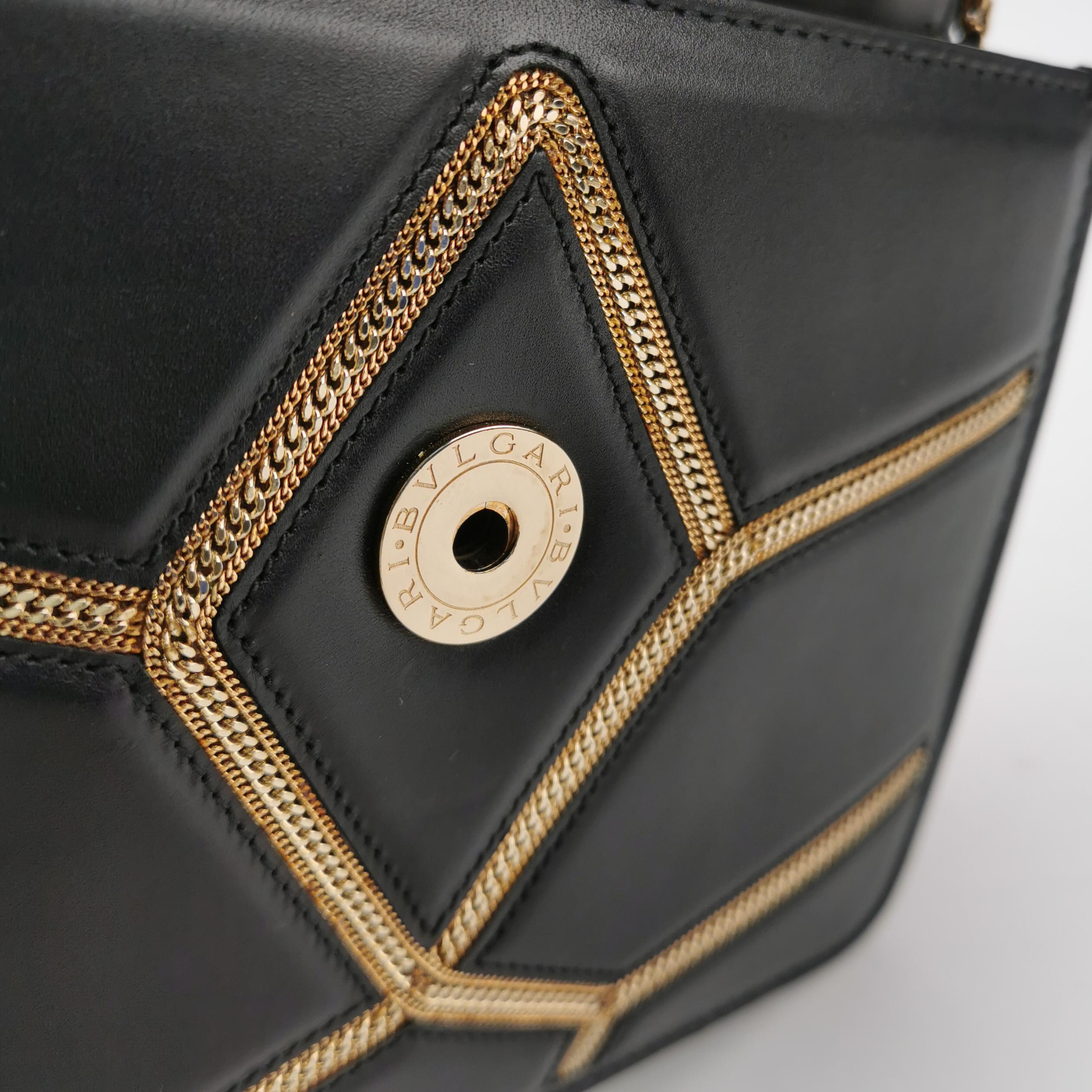 Bvlgari Serpenti Forever Chain Crossbody Black & Gold