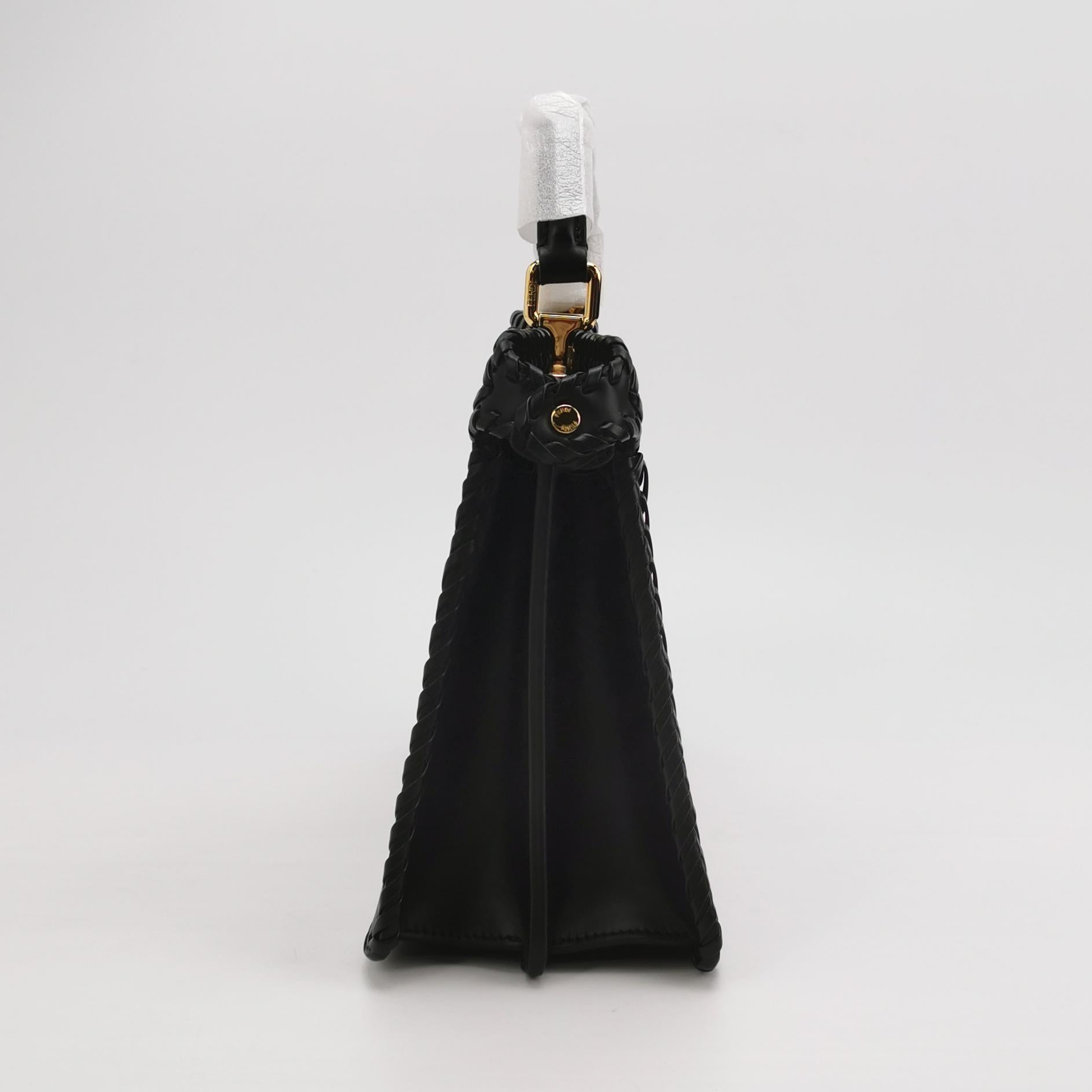 Fendi Peekaboo IseeU Medium in Braided Leather Black