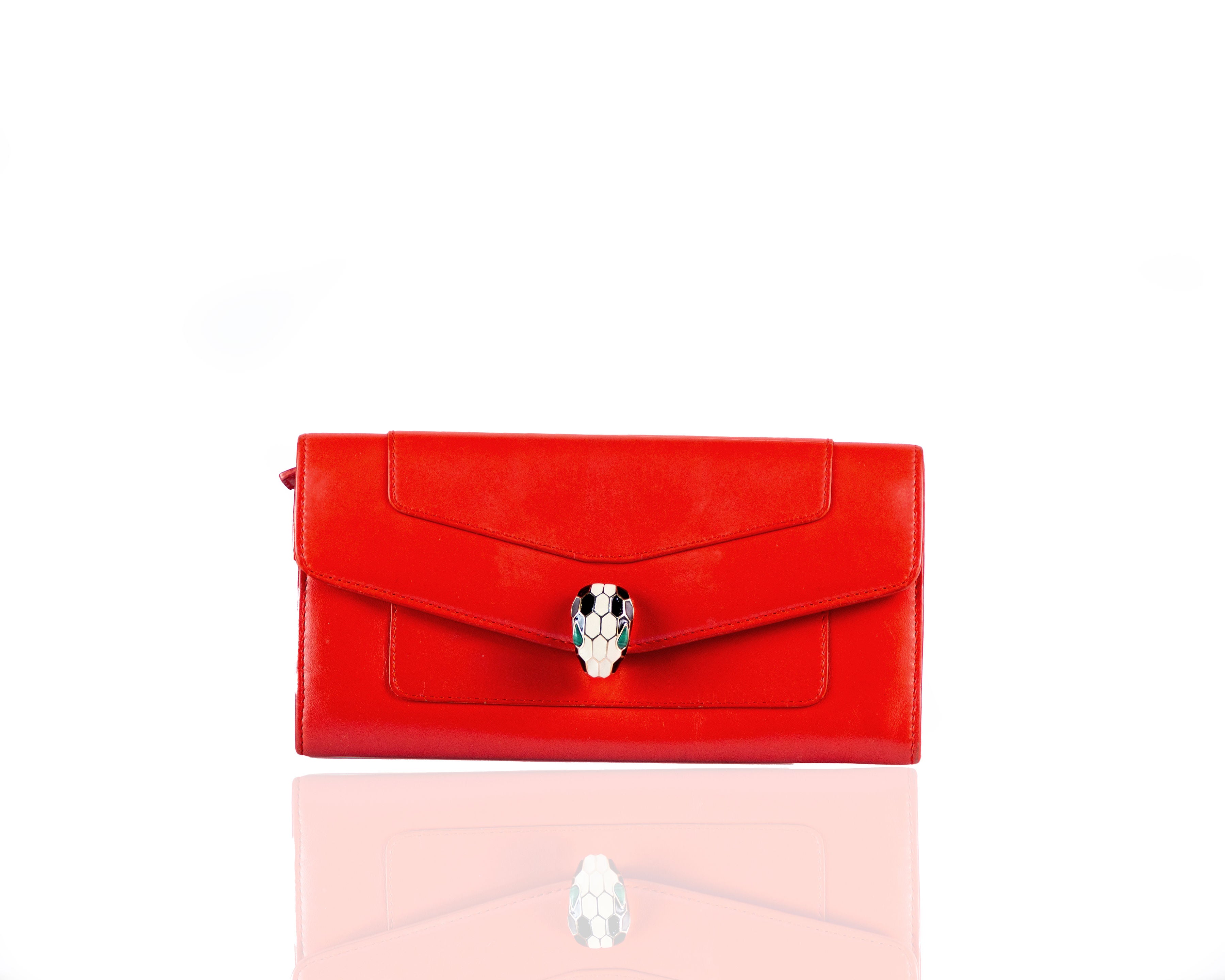 Bulgari Serpenti Forever Wallet Orange