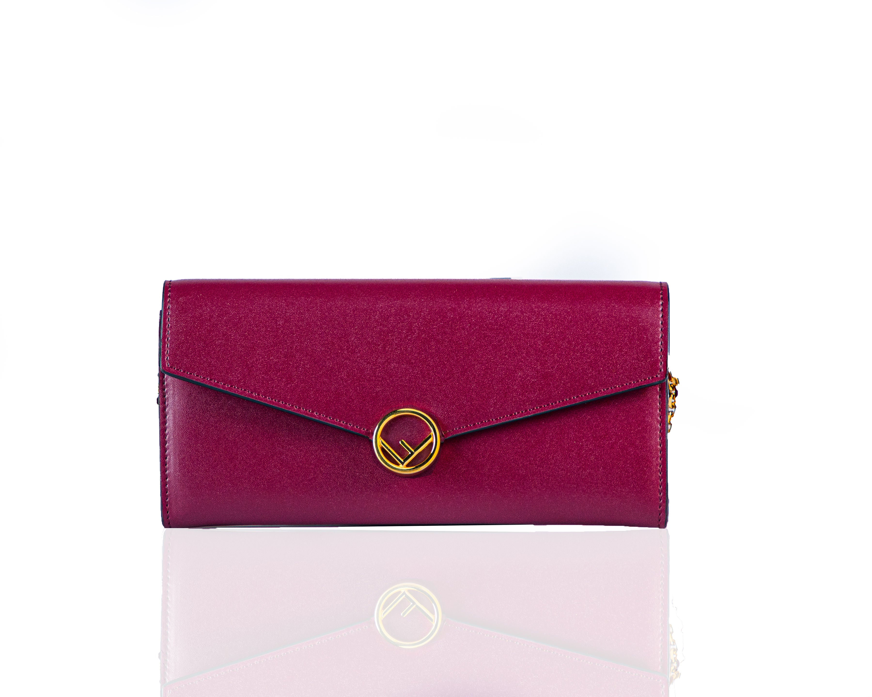 Fendi Kan I F Mini Crossbody Burgundy